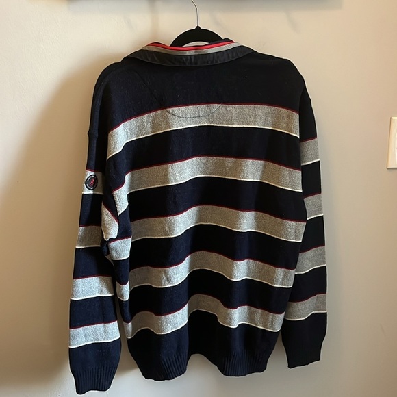 Green Coast Yachting Outfits Sweater Quarter Zip Merino Wool Alpaca Blend Italy - Picture 6 of 10